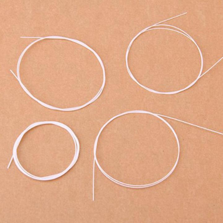 BRADOO- 2 Set Musical Instrument Accessories:1 Set White Nylon Ukulele String Set & 1 Pcs Tuning Pegs Tuners Machine Heads 2R 2L