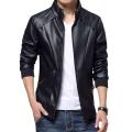 Black PU Leather Jacket For Men. 