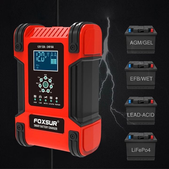 12V/24V%2012A%20Universal%20Car%20Battery%20Starter%20Automotive%20Battery%20Charger%20Maintainer%20for%20Truck%20Car%20AGM%20Deep%20Cycle%20VRLA%20Pulse%20Repair%20-%20Image%205