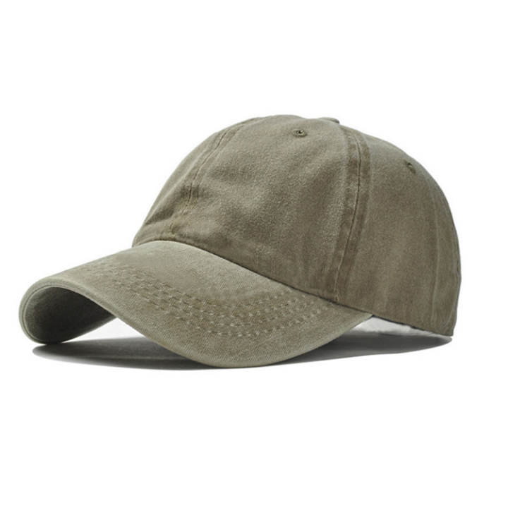 Wash Cap Baseball Cap Soft Top Solid Color Hat Man Woman Retro Leisure Sun Hat