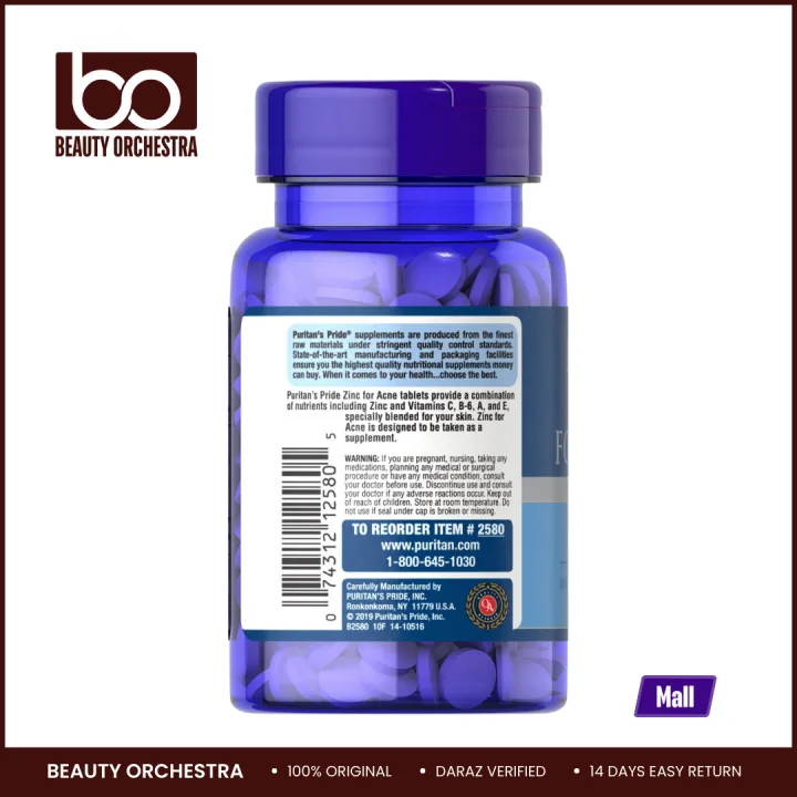 Puritan's%20Pride%20Zinc%20for%20Acne%20-%20100%20Tablets%20-%20Image%203