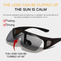 VIVIBEE Flip Up Polarized Fit Over Glasses Sunglasses Men Driving UV400 Photochromic Fishing Goggle Outdoor Women.