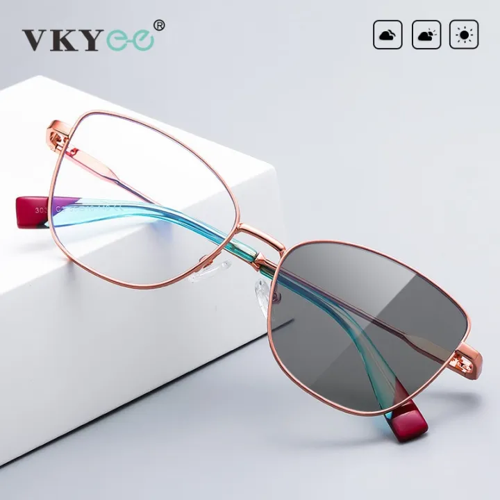 VKYEE%20Women%20Photochromic%20Anti%20Blue%20Light%20Reading%20Glasses%20Myopia%20Hyperopia%20Prescription%20Color%20Change%20Optical%20Eyeglasses%20PFD3039%20-%20Image%203