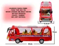 Cheap price electric plastic small mini school bus toy for kids baby children B/O car with lights sound. 