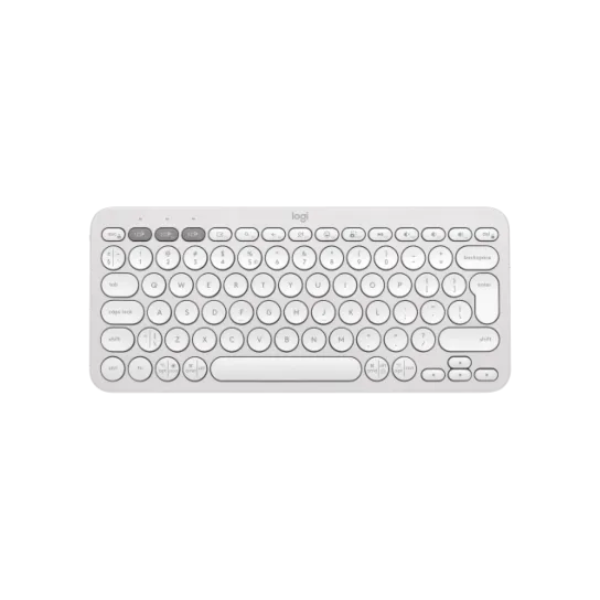Logitech K380S Pebble Keys 2 Tonal White Multi-Device Bluetooth Keyboard