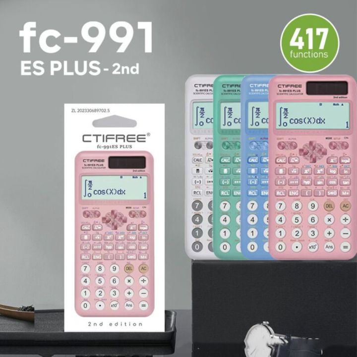 Durable Portable 991ES Plus-2nd Edition Scientific Calculator Student Stationery with Protective Case Function Calculato 417 Function Matrix Complex Number Calculator
