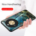 Biruiqu For Honor X9D Fashion Marble Tempered Glass Back Case Cover. 
