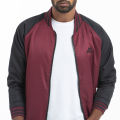 Masculine Winter Taffeta Raglan Sleeve Jacket - Co Burgundy. 