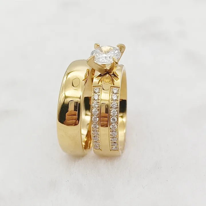 Ladies%20Big%20Stone%20cz%20Diamond%20Engagement%20Promise%20Anniversary%20Wedding%20Rings%20for%20Couples%20Dubai%2024k%20Gold%20Plated%20Stainless%20Jewelry%20-%20Image%203