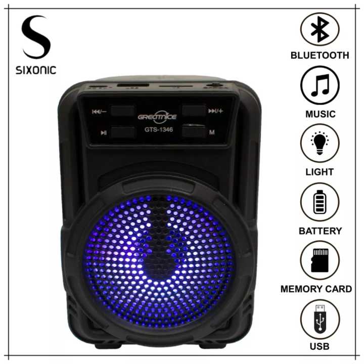 Bluetooth Speaker GTS-1346 Rechargeable Extra Bass wireless portable speaker Mini style 3 inch TWS,FM,USB audio player