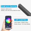 FTOYIN Creative RGB Music Sound Light 32/40/3D Metalblack Wireless Music Rhythm Light APP Control USB Rechargeable LED Light Bar. 