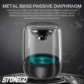 STOENGO Portable Bluetooth Speakers, Small True Wireless Stereo (TWS) Speaker Transparent Crystal LED Music Player with TF Card.