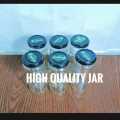 Organize Your Kitchen with Empty Glass Jar Long Type - 6 Pieces - Easy To use and Clean, A Unique Choice For Kitchen Storage 300-350 ml.