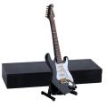 Mini Electric Guitar Model Miniature Decoration Musical Instruments with Case and Stand. 