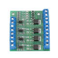 PWM MOS FET Module 4-Channel PLC Amplifier Circuit Board Driver 3-20V to 3.7-27VDC 10A. 