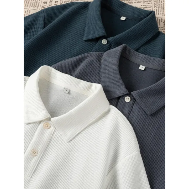 From%20Perak%20ProMan%20men%20shuffle%20berkolar%20bu%20lelaki%20plain%20white%20tee%20black%20and%20brown%20Simple%20Korea%20Style%20All%20match%20sleeve%20Top%20M%203XL%20men's%20short%20sleeved%20solid%20color%20simple%20waffle%20polo%20shirt%20T%20shirt%20S546%20-%20Image%203