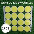 C19-4B3C WHITE Color 5W Mini COB LED DC 12V White LED SMD Strip COB Bead Chip 5 Watt With Cable DIY COB LED Light Bulbs.