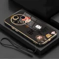 OPPO Reno 12F 5G Reno12F Fashion Harry Potter Wand Phone Case Square Edge Pattern Casing Plated Phone Shell. 