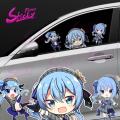 Furry Sticky Suisei Anime Car Sticker Decal Mini Cooper Vtuber Car Accessories Bumper Helmet Trunk Mazda Stickers. 