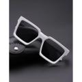 Indispensable -Quality And Durablity -White frame Black lense Stylish Sunglasses for Men- Innovative Qualityful - Easy To care and Longive. 