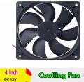 DC 12V Cooling Fan Ventilator Fan Low Noise Axial Fans 4 inch Use For CPU Casing Exhaust Fan Circulation Fan of W1209 XH-M452 Egg Incubator Systems etc. 