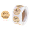 500PCs/roll Handmade Thank You Stickers Paper Label  Round Stationery Decor. 