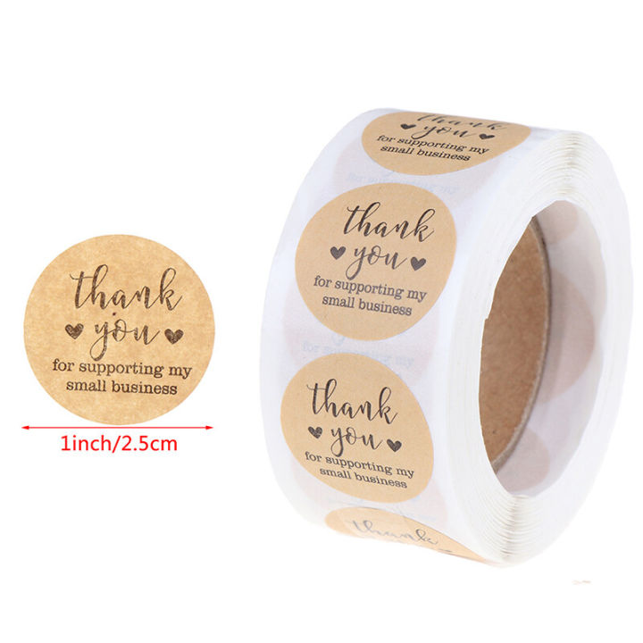 500PCs/roll%20Handmade%20Thank%20You%20Stickers%20Paper%20Label%20%20Round%20Stationery%20Decor%20-%20Image%202