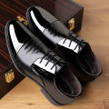 Men Dress Shoes Patent Leather Oxford Shoes Male Formal Shoes Big Size 38-48 Handsome Men Pointed Toe Shoes for Wedding KEEMEEUYZO. 