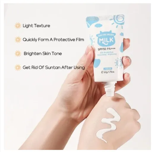 LAIKOU%20Milk%20Sunscreen%20SPF50%20PA+++%20Sunblock%20Brighten%20Skin%20Tone%2050g%20-%20Image%205