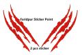 2 pcs monster claw scratches sticker for headlight -Red.