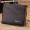 Men's Wallet Short Shape PU Leather Fashion Bank Card Holder Nordic Style Travel Commerce Gathering Young Trend.
