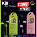 Colour KIN K28 Earphone Buy 1 Get 1 Free Stylish Stereo In-Ear Headphone with Balanced sound quality - Headphone - Headphone. 