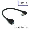 USB Extension Cable USB 3.0 Male To Female Right Angle 90 Degree USB Adapter UP/Down/Left/Right Cabo USB 0.2M. 