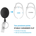 NXFDSIOZ 4 Pcs Badge with Clips Retractable Badge Reel Carabiner Reel Clip Card Holders for ID Card Key Badge Holder. 