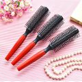 Professional Plastic Round Brush Comb Spiral Roller Curly Hair Combs Massager Hairbrush Dressing Salon Barber Comb Hairstyle red. 