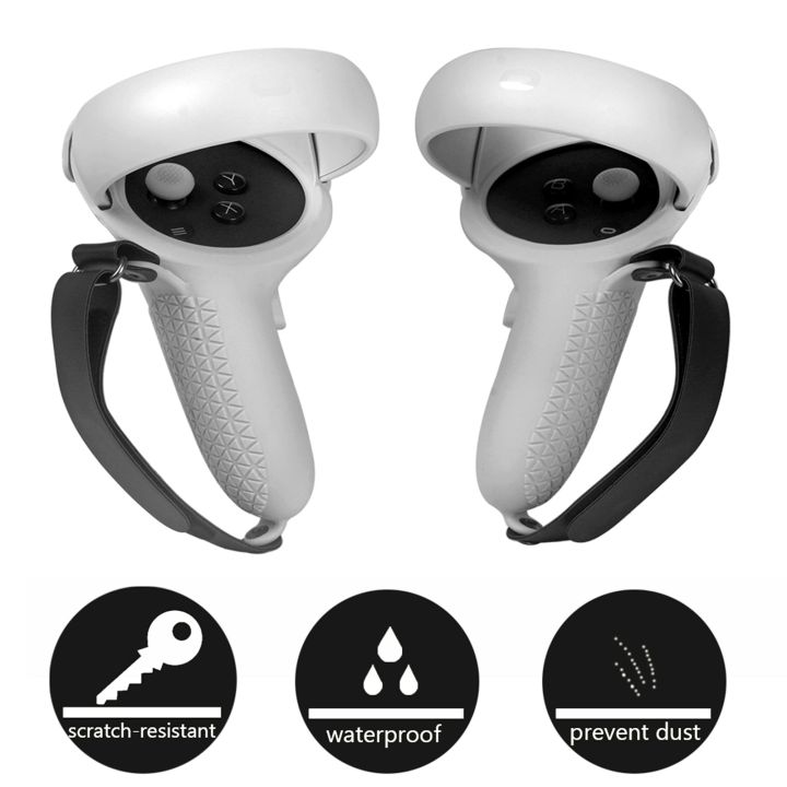 VR Accessories Protection Cover For Oculus Quest 2 VR Touch Controller Silicone Cover Handle Grip Shell Strap For Quest2