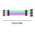 ARGB PSU Power Supply Extension Cable RGB Flow ATX 24Pin PCIe GPU Dual Triple 8-Pin 3x3 Pin Cord Motherboard Extension Cable.