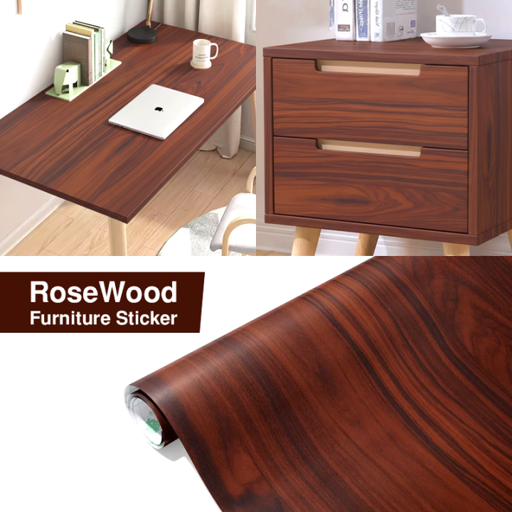 Rose Wood Furniture Sticker Wooden Furniture Sticker Perfect For Desk Cabinet Furniture Sticker For Wardrobe Self Adhesive Door Sticker
