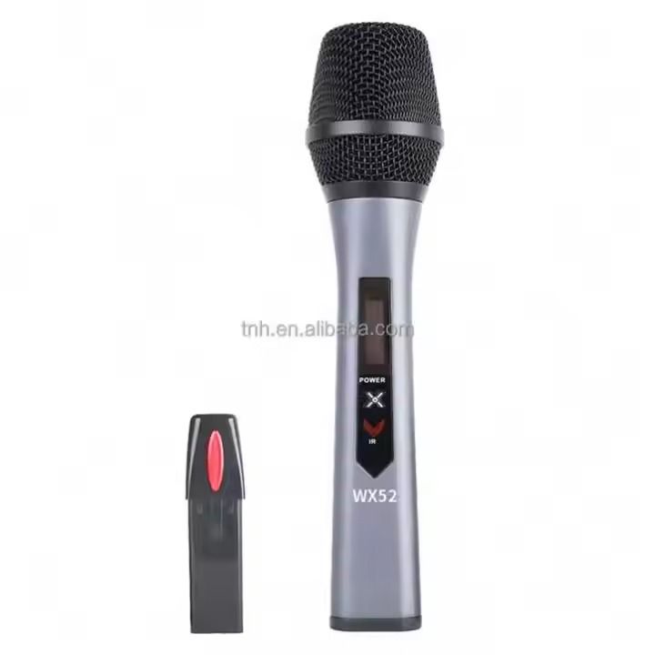 UHF Wireless Microphone System wx52 with Dual Metal Handheld Mics – 260ft Range, Professional Cordless Dynamic Mic Set for Home Karaoke, Church, DJ, Party, Wedding, Meeting, KTV, PA System
