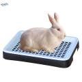 Rabbit Training Pan Cage with Toilet Tray for Hamster Guinea Pigs black.