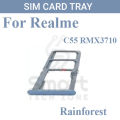 Realme C55 RMX3710 Sim Tray Micro SD Card Slot with Sim Ejector Pin Replacement Part.