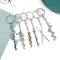 Anime Demon Slayer Katana Keychain Tanjiro Inosuke Agatsuma Zenitsu Key Ring Manga Fans Souvenir Collect Men Women Gift. 