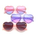 1/2pcs Fashion Heart-Shape Sunglasses For Kids Retro Cute Pink Cartoon Sun Glasses Frame Girls Boys Baby Children Eyewear Goggle. 