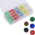 50 Ps LED Diodes Lights 5mm Light Emitting Diode LED Lamp Assorted Kit 2pin Diffused LED Electronic Kit,  Colors Red, Blue, Green, white, Yellow. 
