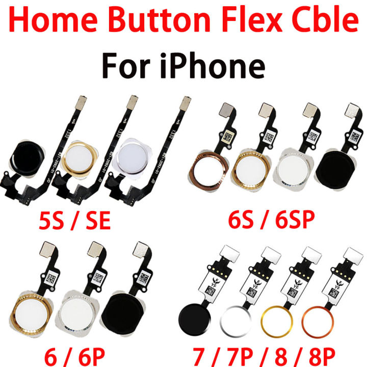 Menu Home Button Key With Flex Cable For iPhone 5s 6P 6s 6sP