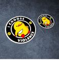 Do Not Touch My Car I Choose Violoence Peach Love Duck Stickers for Auto Truck Decals Motor Side Body Tank Window Decal Applique. 