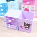 Sanrio Cinnamoroll Pen Holder Storage Box Kawaii Kuromi Hello Kitty Melody Girl Cartoon Large Capacity Desktop Stationery Toys. 