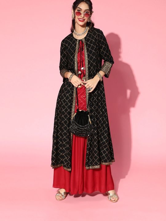 Full%20AC%20Cotton%20printed%20ethnic%20wear%20Ready%20kurta%20set%20(3pis)%20-%20Image%204