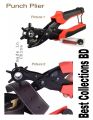 Black and Red Premium Alloy Steel Belt Punch Machine.