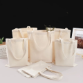 Large Capacity Canvas Shoulder Handbag Folding Eco-Friendly Cotton Tote Bags Reusable DIY Shoulder Bag Beige. 